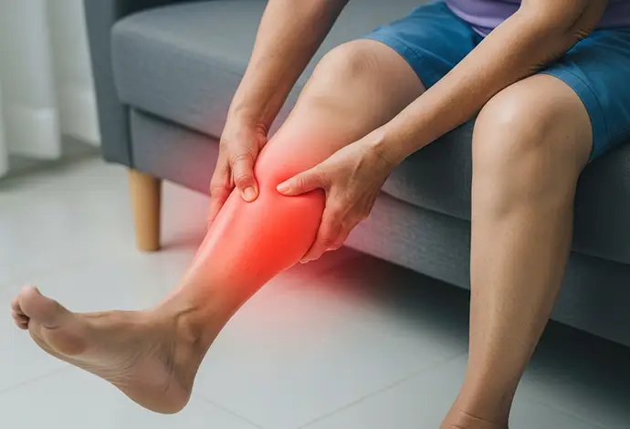 Leg pain calf pain muscle pain injury pain relief treatment sore leg aching leg physical therapy massage therapy