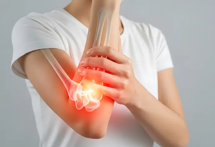 Severe elbow joint pain and musculoskeletal disorder