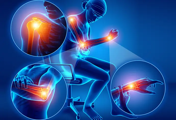 Female Feeling Arm joint pain