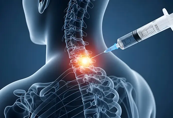 Cervical spine injection and neck pain treatment